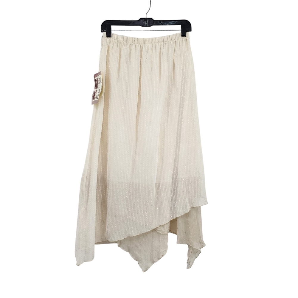 Neil & David Women's Vintage Textured Asymmetrical French Knot Midi Fairy Skirt